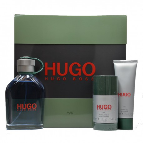 7308701560940 - HUGO EAU DE TOILETTE 125ML VAPORIZADOR + DEODORANT STICK 75ML+SHOWER GEL 50ML - PERFUMES