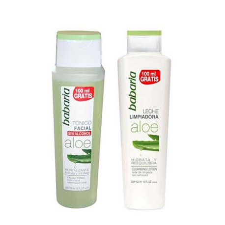 8410412705219 - BABARIA FACIAL ALOE VERA BODY MILK 300ML + TONICO 300ML - HIDRATACION