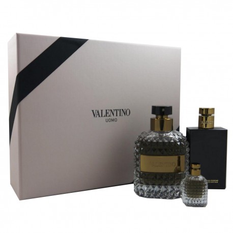 8411061819395 - VALENTINO UOMO EAU DE TOILETTE 100ML VAPORIZADOR + AFTER SHAVE 100ML + MINIATURA - PERFUMES