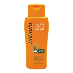 8410412028844 - BABARIA LECHE SOLAR ALOE VERA SPF40 PROTECCION ALTA 200ML - PROTECCION CORPORAL