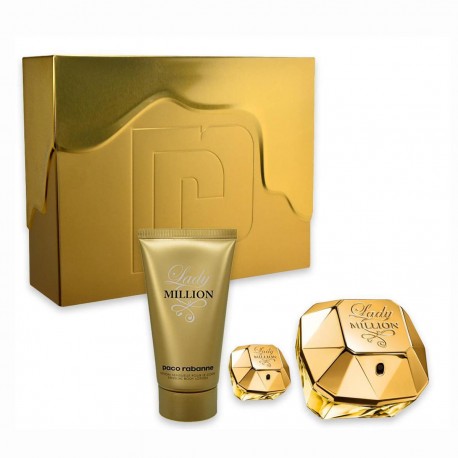 3349668552979 - PACO RABANNE LADY MILLION EAU DE PARFUM 50ML VAPORIZADOR + PERFUMED BODY LOTION 75ML + - PERFUMES