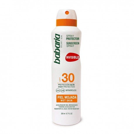 8410412000567 - BABARIA INVISIBLE SPRAY PROTECTOR SPF30 PIEL MOJADA 200ML VAPORIZADOR - PROTECCION CORPORAL