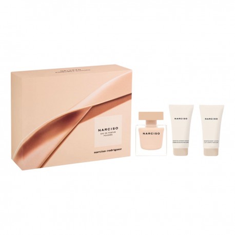 3423478845350 - NARCISO RODRIGUEZ POUDREE EAU DE PARFUM 50ML VAPORIZADOR + BODY LOTION 50ML + SHOWER G - PERFUMES