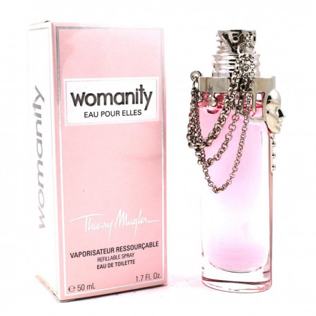 3439601200118 - THIERRY MUGLER WOMANITY EAU POUR ELLES EAU DE TOILETTE 50ML REFILLABLE - PERFUMES