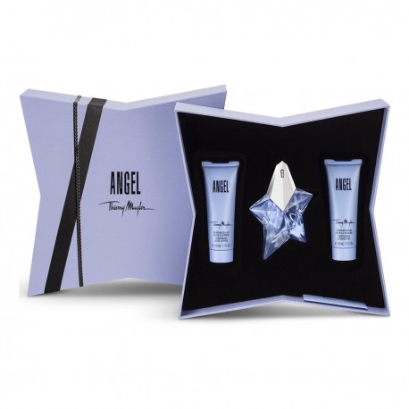 3439600006094 - THIERRY MUGLER ANGEL'EAU DE PARFUM 25ML REFILLABLE + BODY LOTION 50ML + SHOWER GEL 50ML - PERFUMES