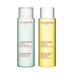 3380810057850 - CLARINS CLEANSING MILK FOR NORMAL OR DRY SKIN 200ML + TONING LOTION ALCOHOL FREE 200ML - DESMAQUILLANTE ROSTRO