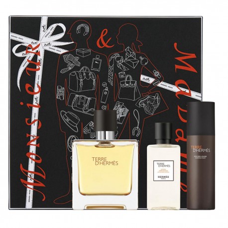 3346131408986 - HERMES TERRE D HERMES PERFUME 75ML + AFTER SHAVE LOTION 40ML + SHAVING FOAM 50ML - PERFUMES