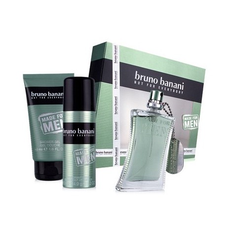 7370524094120 - BRUNO BANANI MADE FOR MEN EAU DE TOILETTE 30ML VAPORIZADOR + GEL 50ML + DESODORANTE 50 - PERFUMES
