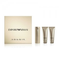 3605522082113 - GIORGIO ARMANI EMPORIO ELLE EAU DE PERFUME 100ML VAPORIZADOR + BODY MILK 75ML + GEL 75 - PERFUMES