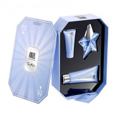 3439600280197 - THIERRY MUGLER ANGEL'EAU DE PERFUME 25ML VAPORIZADOR RECARGABLE + BODY MILK100ML + GEL - PERFUMES