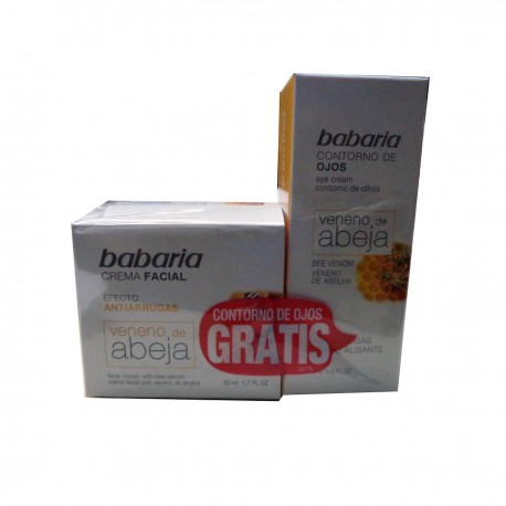 8410412704908 - BABARIA CREMA FACIAL VENENO DE ABEJA CREMA ANTI-ARRUGAS 50ML+CONTORNOOJOS 15ML - ANTI-EDAD