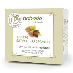 8410412026062 - BABARIA NATURAL CREMA FACIAL ANTI - ARRUGAS ACEITE DE ALMENDRAS ORGANICO 50ML - ANTI-EDAD