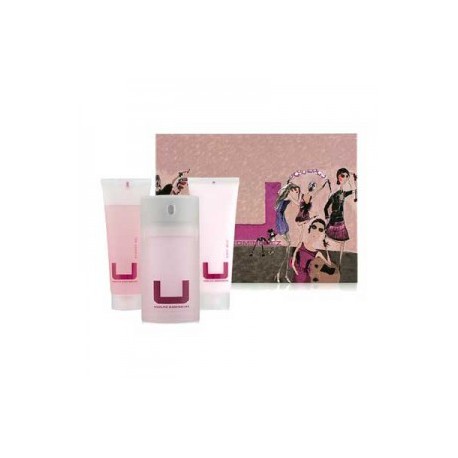 8410190594128 - ADOLFO DOMINGUEZ U EAU DE TOILETTE 75ML VAPORIZADOR + BODY MILK 100ML + GEL100ML - PERFUMES