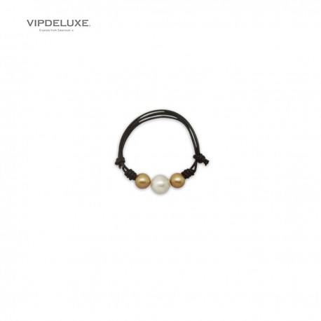 8436543830705 - VIPDELUXE SWAROVSKI PULSERA CUERO DORARO - JOYERÍA Y BISUTERÍA