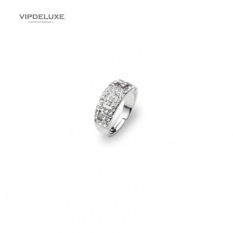 8436543833959 - VIPDELUXE SWAROVSKI ANILLO CLEOPATRA BAÑADO ORO BLANCO - JOYERÍA Y BISUTERÍA