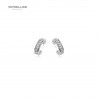 8436543830217 - VIPDELUXE SWAROVSKI PENDIENTES CIRCULARES BAÑADOS EN ORO BLANCO - JOYERÍA Y BISUTERÍA