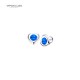 8436543830637 - VIPDELUXE SWAROVSKI PENDIENTES DE CORAZON AZUL - JOYERÍA Y BISUTERÍA
