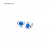 8436543830637 - VIPDELUXE SWAROVSKI PENDIENTES DE CORAZON AZUL - JOYERÍA Y BISUTERÍA