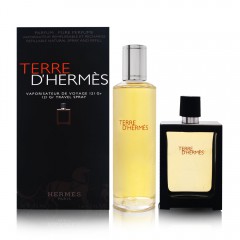 3346131403684 - HERMES PARIS TERRE D HERMES PARFUM 30ML VAPORIZADOR + RECARGA 125ML - PERFUMES