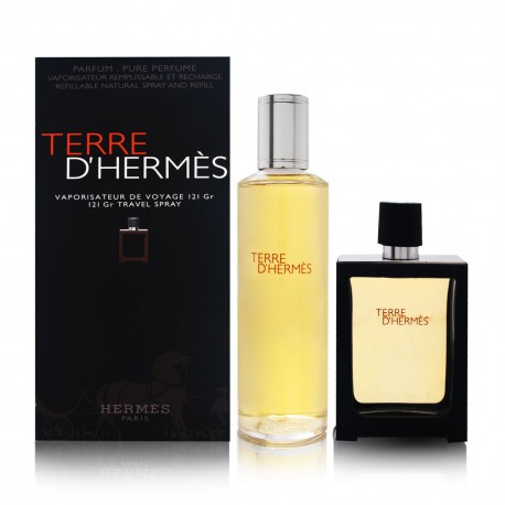 3346131403684 - HERMES PARIS TERRE D HERMES PARFUM 30ML VAPORIZADOR + RECARGA 125ML - PERFUMES