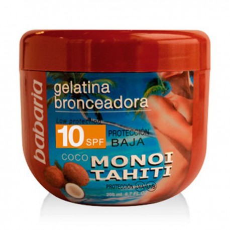 8410412029674 - BABARIA GELATINA BRONCEADORA PROTECCION BAJA SPF10 COCO MONOI TAHITI 200ML - PROTECCION CORPORAL