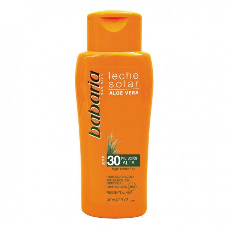 8410412028837 - BABARIA LECHE SOLAR ALOE VERA SPF30 PROTECCION ALTA 200ML - PROTECCION CORPORAL