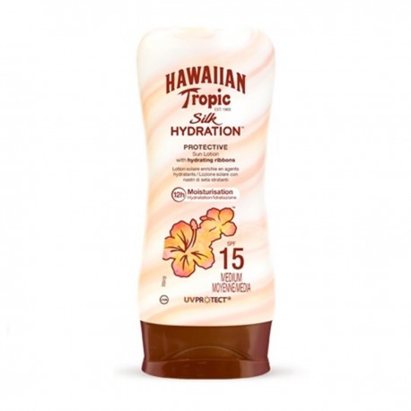 5099821001407 - HAWAIIAN TROPIC SILK HYDRATION PROTECTIVE SUN LOTION SPF15 LOTION 180ML - PROTECCION CORPORAL