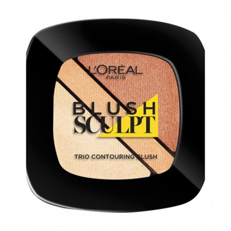 3600523176236 - L'OREAL BLUSH SCULPT TRIO CONTOURING BLUSH 102 NUDE BEIGE - POLVOS COMPACTOS