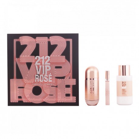 8411061830079 - CAROLINA HERRERA 212 VIP ROSE EAU DE PARFUM 80ML + PERFUMED BODY LOTION 200ML + MINIATURA - PERFUMES