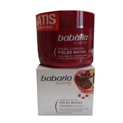 8410412704601 - BABARIA TWENTY CREMA FACIAL PIELES MIXTRAS GRANADA 50ML+BODY PIELES MIXTAS 250ML - HIDRATACION