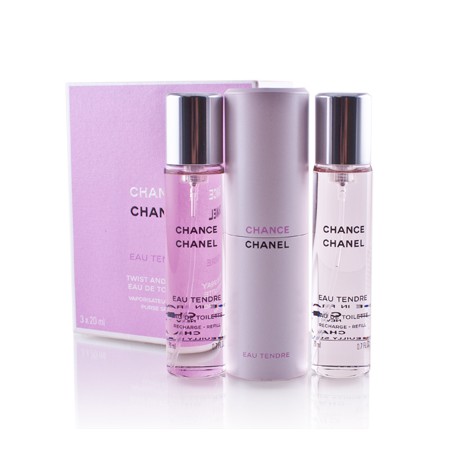3145891263008 - CHANEL CHANCE EAU TENDRE EAU DE TOILETTE 3x20ML VAPORIZADOR - PERFUMES