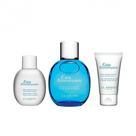3380810078220 - CLARINS EAU RESSOURÃANTE 100ML + SHOWER MILK 50ML + BODY CREAM 50ML - LECHE LIMPIADORA