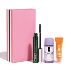 0207148299950 - CLINIQUE HIGH IMPACT MASCARA + TAKE THE DAY OFF MAKEUP REMOVER 30ML + PEP START EYE CREAM - DESMAQUILLANTE ROSTR