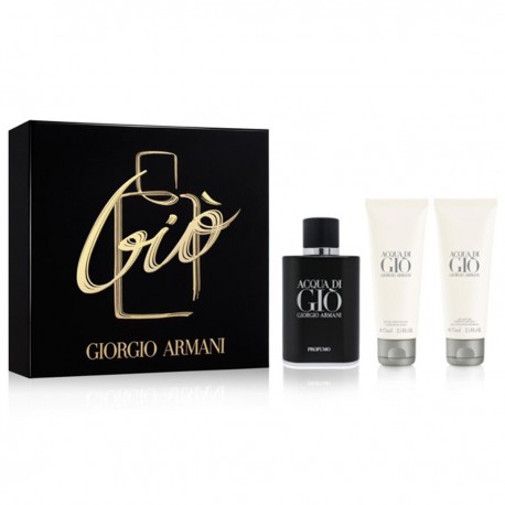 3614271544438 - GIORGIO ARMANI ACQUA DI GIO MEN EAU DE TOILETTE 75ML + SHOWER GEL 75ML + BODY LOTION 75ML - PERFUMES
