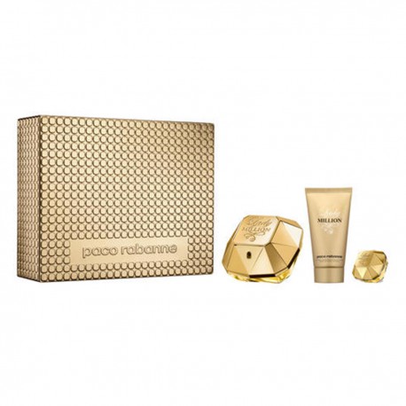 3349668552566 - PACO RABANNE LADY MILLION EAU DE PARFUM 50ML+PERFUMED BODY LOTION 75ML+MINIATURA - PERFUMES