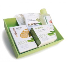 8410412705967 - BABARIA ALOE VERA CREMA HIDRATANTE 50ML+SERUM 50ML+LOCION DESMAQUILLANTE 200ML+TOALLITAS DESMAQUILLANTES - HIDRA