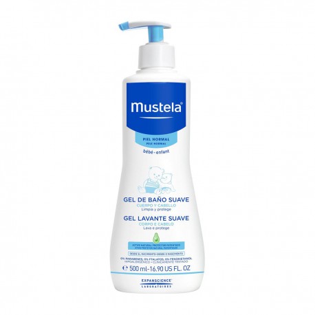 3504105028367 - MUSTELA PIEL NORMAL GEL DE BAÑO SUAVE 500ML - BEBES Y MAMAS