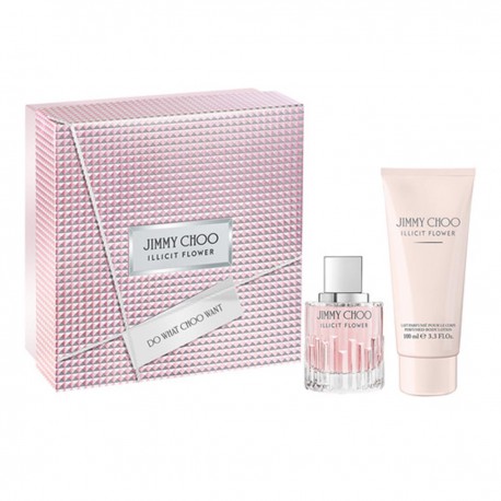3386460084390 - JIMMY CHOO ILLICIT FLOWER EAU DE TOILETTE 60ML+PERFUMED BODY LOTION 100ML - PERFUMES