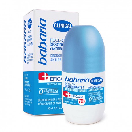 8410412000161 - BABARIA CLINICAL ROLL-ON DESODORANTE Y ANTITRANSPIRANTE 50ML - HIGIENE PERSONAL