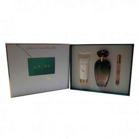 8410190617872 - ADOLFO DOMINGUEZ UNICA EAU DE TOILETTE 100ML VAPORIZADOR + PERFUMED BODY LOTION 75ML + - PERFUMES