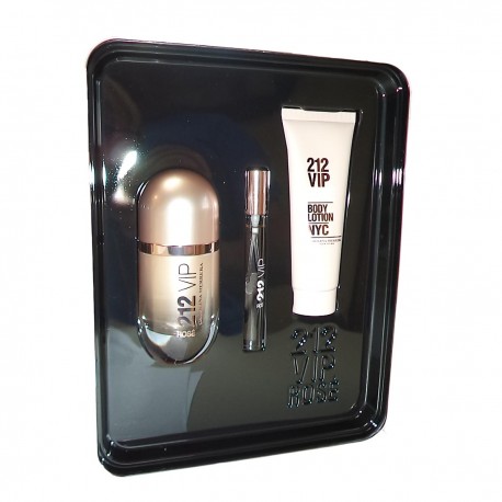 8411061868874 - CAROLINA HERRERA 212 VIP ROSE EAU DE PARFUM 50ML VAPORIZADOR + PERFUMED BODY LOTION 75 - PERFUMES