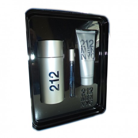 8411061868485 - CAROLINA HERRERA 212 MEN EAU DE TOILETTE 100ML VAPORIZADOR + SHOWER GEL 100ML + MINIAT - PERFUMES