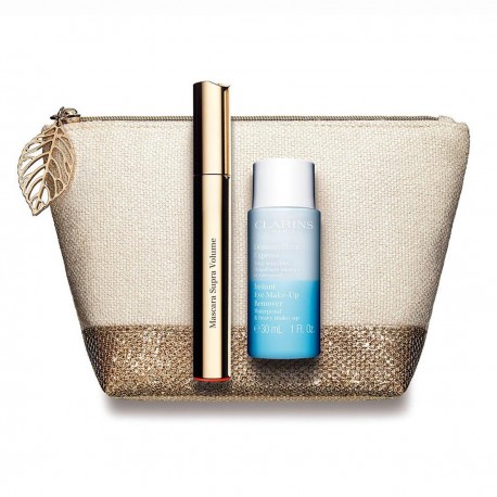 3380810208023 - CLARINS LOCIÃN DESMAQUILLANTE DE OJOS EXPRESS 30ML + MASCARA SUPRA VOLUME NEGRO NEGRO Nº08 - DESMAQUILLANTE ROS