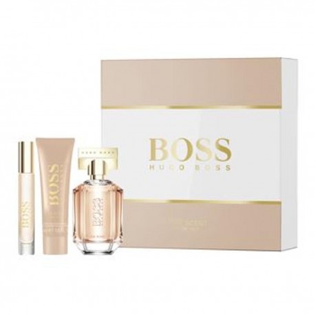 8005610517506 - HUGO BOSS THE SCENT EAU DE PARFUM 110ML VAPORIZADOR + PERFUMED BODY LOTION 50ML + SPRA - PERFUMES