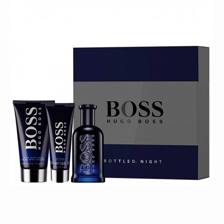8005610460413 - HUGO BOSS BOTTLED NIGHT EAU DE TOILETTE 225ML VAPORIZADOR + AFTER SHAVE BALM 75ML + SH - PERFUMES