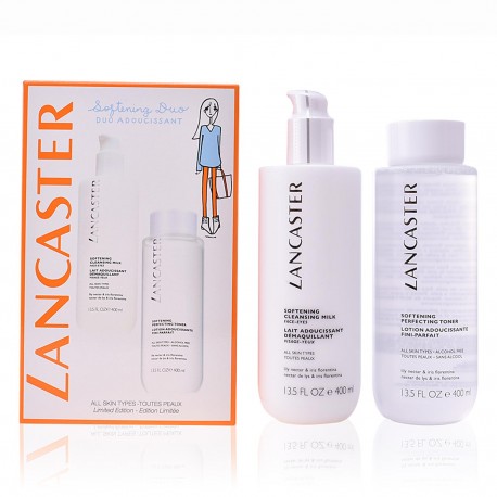 3614224160241 - LANCASTER SOFTENING CLEANSING MILK 400ML + SOFTENING PERFECTING TONER 400ML - DESMAQUILLANTE ROSTRO