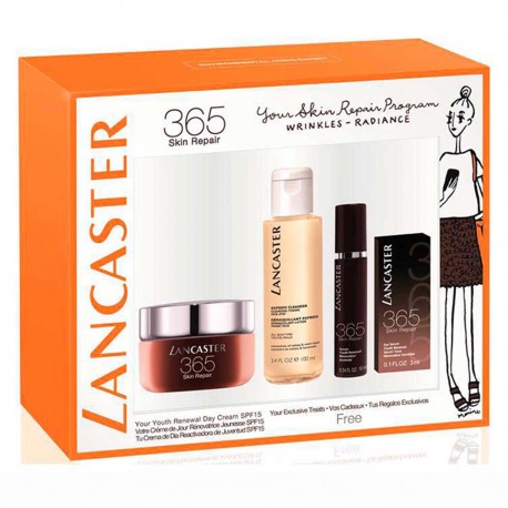 3614224160159 - LANCASTER 365 SKIN REPAIR YOUTH RENEWAL DAY CREAM 50ML + EXPRESS CLEANSER 100ML + 365 EYE SERUM 10ML + 365 MSKIN
