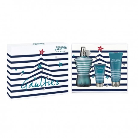 8435415018524 - JEAN PAUL GAULTIER LE MALE EAU DE TOILETTE 125ML + SHOWER GEL 75ML + AFTER SHAVE BALM 50ML - PERFUMES
