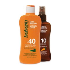 8410412705523 - BABARIA ALOE LECHE CORPORAL SPF40 200ML + ACEITE PROTECTOR SPF10 ZANAHORIA 100ML - PROTECCION CORPORAL