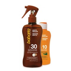 8410412705325 - BABARIA COCO ACEITE PROTECTOR SPRAY SPF30 200ML VAPORIZADOR + ALOE LECHE PROTECTORA SP - PROTECCION CORPORAL